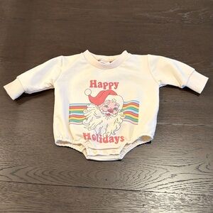 Happy Holidays Santa Baby Romper (0-3M)